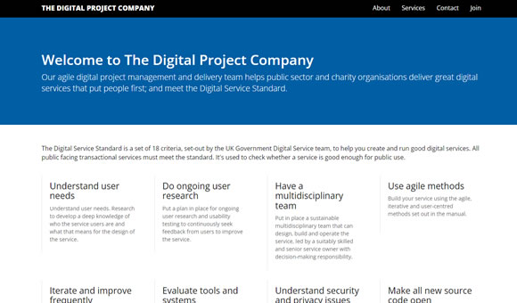 Agile digital project management and delivery team for public sector software development