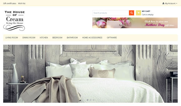 Cream colour theme items for your home